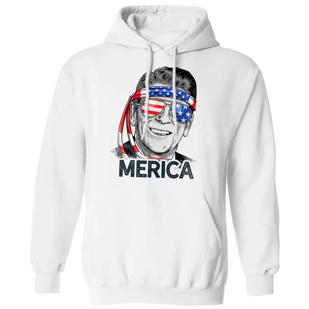 Reagan Ronald Merica 4th of July  Men US President Classic Unisex Hoodie - 11