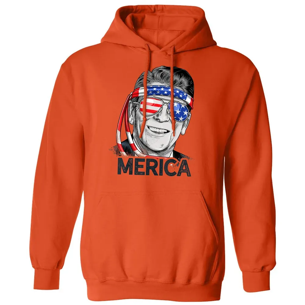 Reagan Ronald Merica 4th of July  Men US President Classic Unisex Hoodie - 10