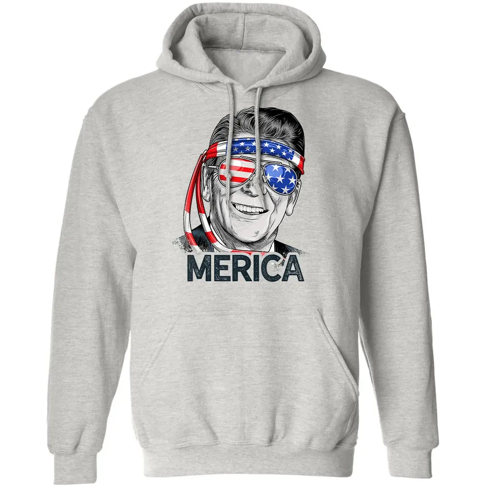 Reagan Ronald Merica 4th of July  Men US President Classic Unisex Hoodie - 8