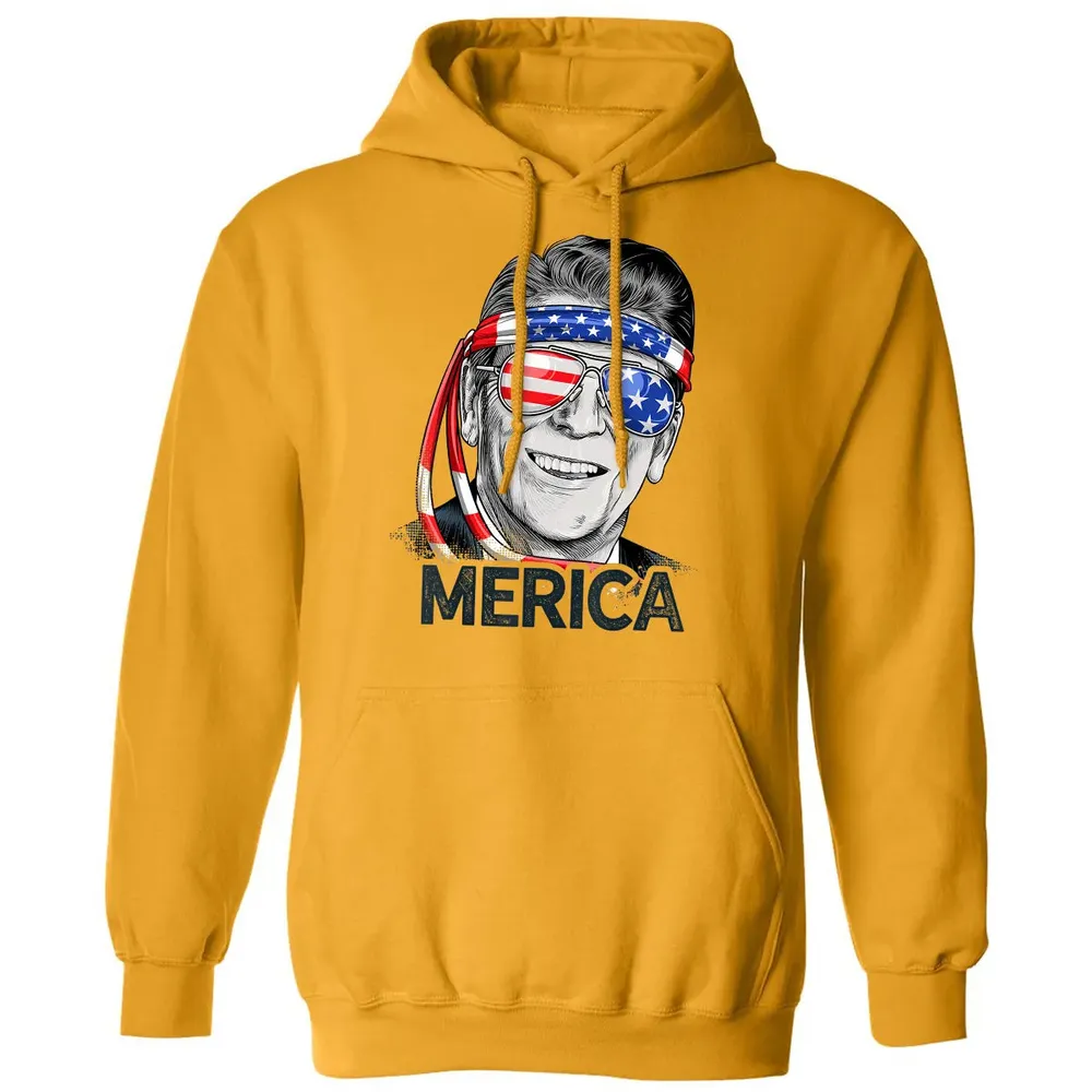 Reagan Ronald Merica 4th of July  Men US President Classic Unisex Hoodie - 12