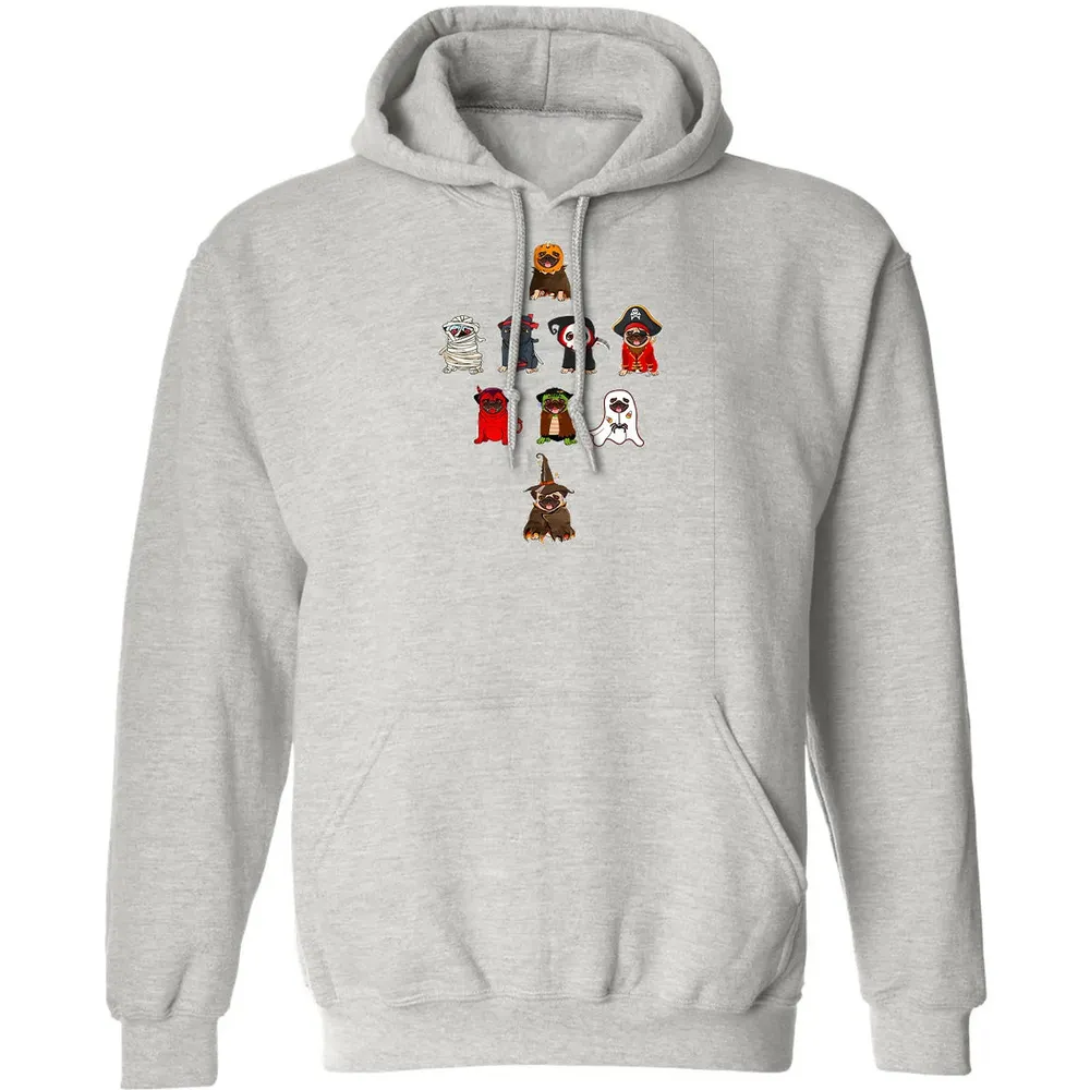 Pug Halloween Costume Ninja Witch Dracula Boo Mummy Pirate Classic Unisex Hoodie - 8