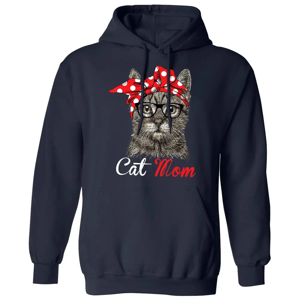 Funny Cat Mom  for Cat Lovers Mothers Day Gift Classic Unisex Hoodie - 2