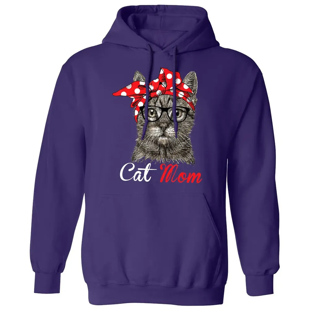 Funny Cat Mom  for Cat Lovers Mothers Day Gift Classic Unisex Hoodie - 6