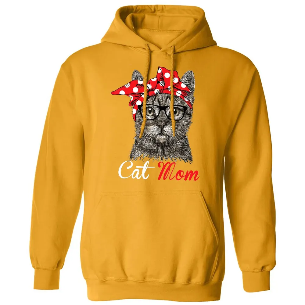 Funny Cat Mom  for Cat Lovers Mothers Day Gift Classic Unisex Hoodie - 12