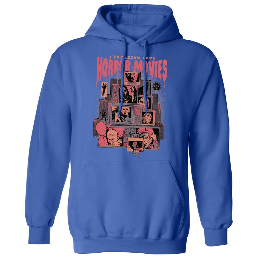 I Freaking Love Horror Movies Classic Unisex Hoodie - 9