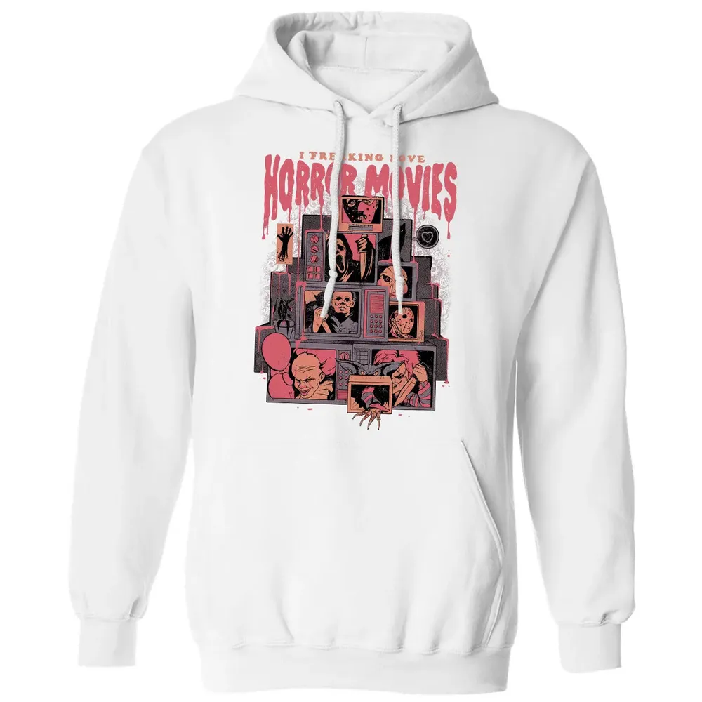 I Freaking Love Horror Movies Classic Unisex Hoodie - 11