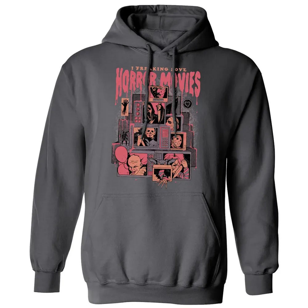 I Freaking Love Horror Movies Classic Unisex Hoodie - 7