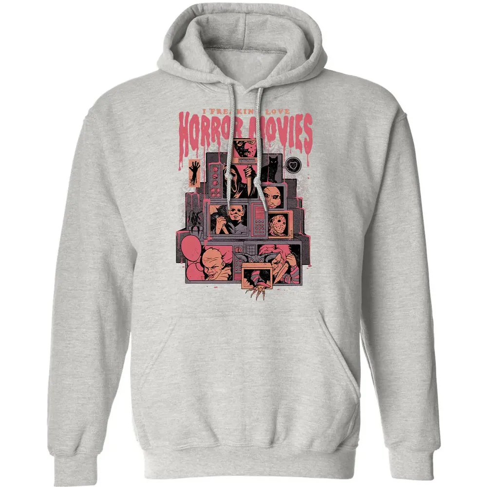 I Freaking Love Horror Movies Classic Unisex Hoodie - 8