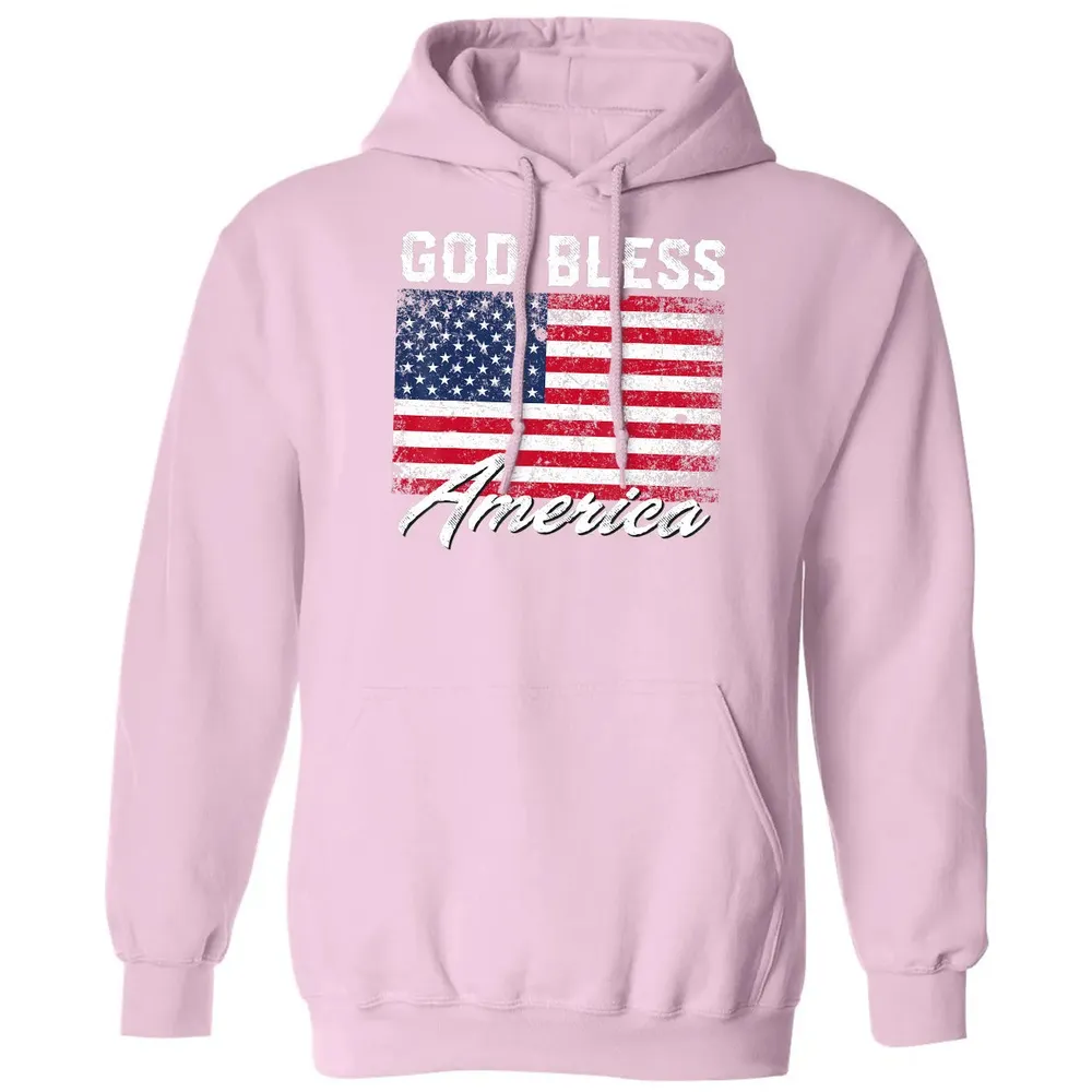 God Bless America USA Flag 4th of July Patriotic Classic Unisex Hoodie - 3