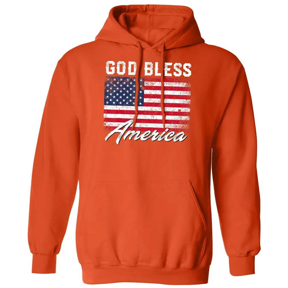 God Bless America USA Flag 4th of July Patriotic Classic Unisex Hoodie - 10