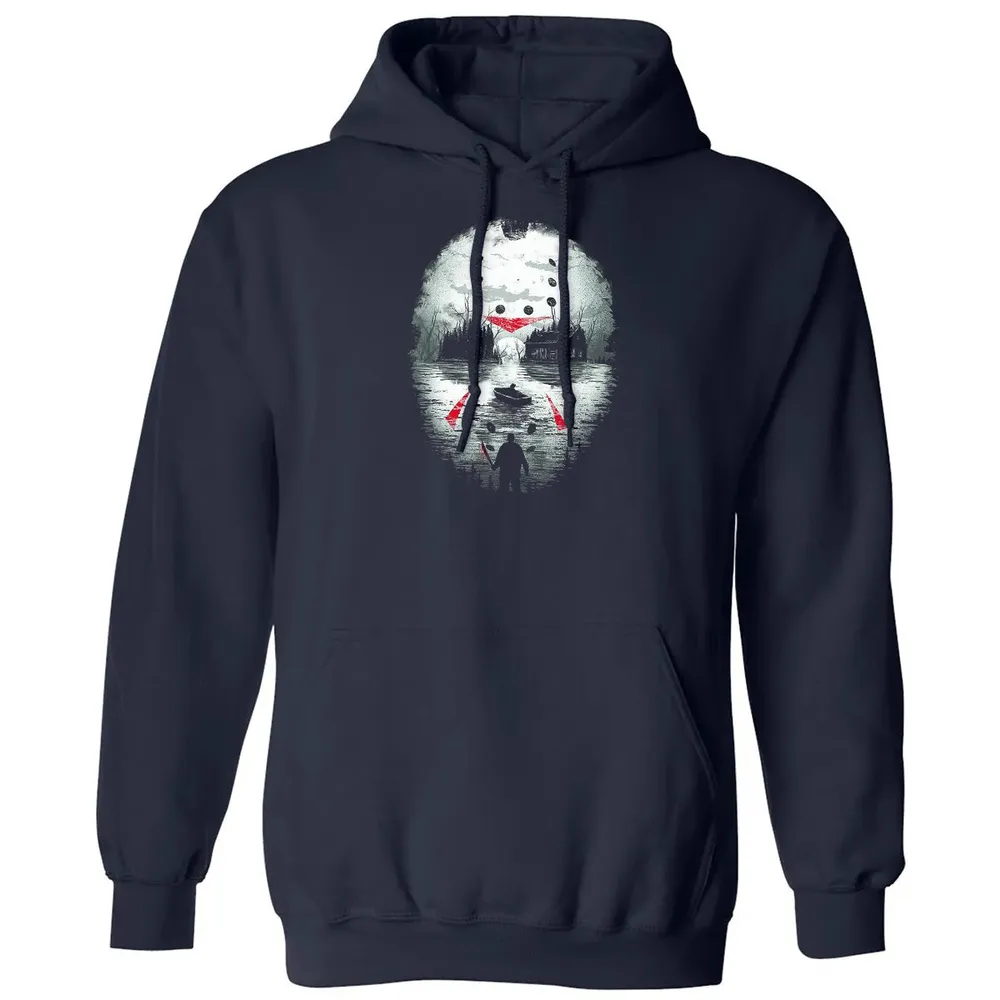 Jason Halloween Mask Horror  Graphic 13th Friday Funny Gift Classic Unisex Hoodie - 2