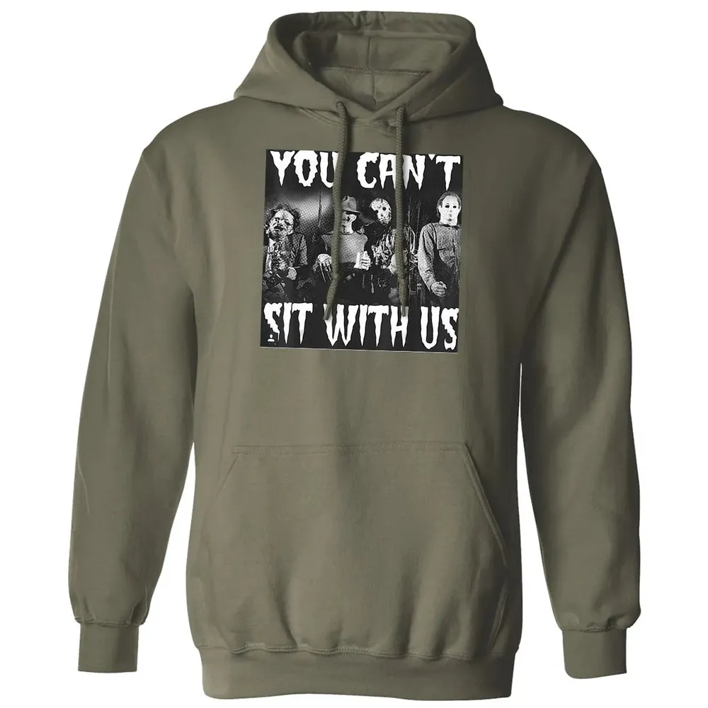 you can't sit with us funny halloween horror Classic Unisex Hoodie - 4