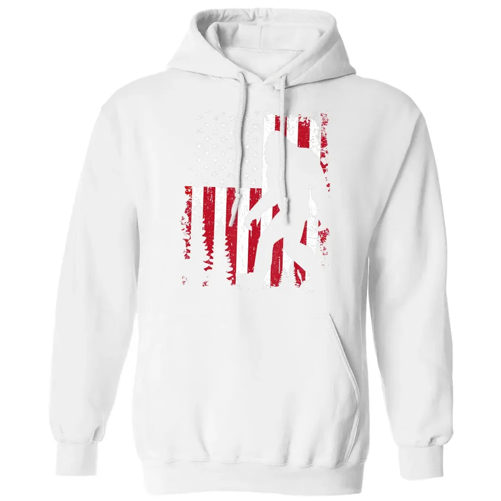 Bigfoot 4th of July American USA Flag Patriotic Kids Classic Unisex Hoodie - 11