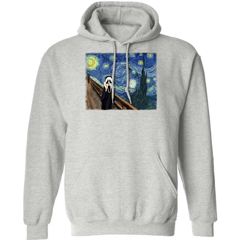 Starry Night Scream Classic Unisex Hoodie - 8