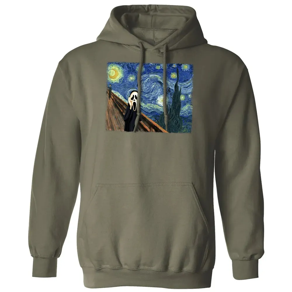 Starry Night Scream Classic Unisex Hoodie - 4