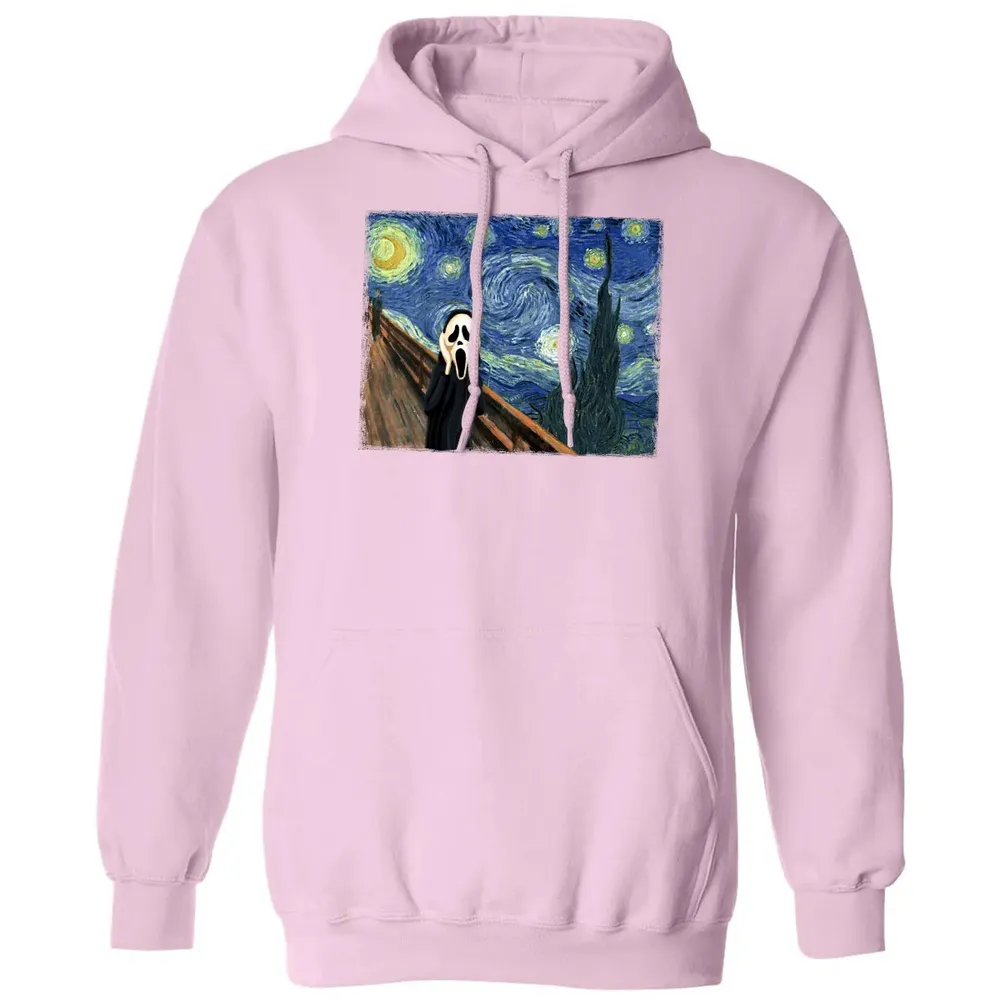 Starry Night Scream Classic Unisex Hoodie - 3