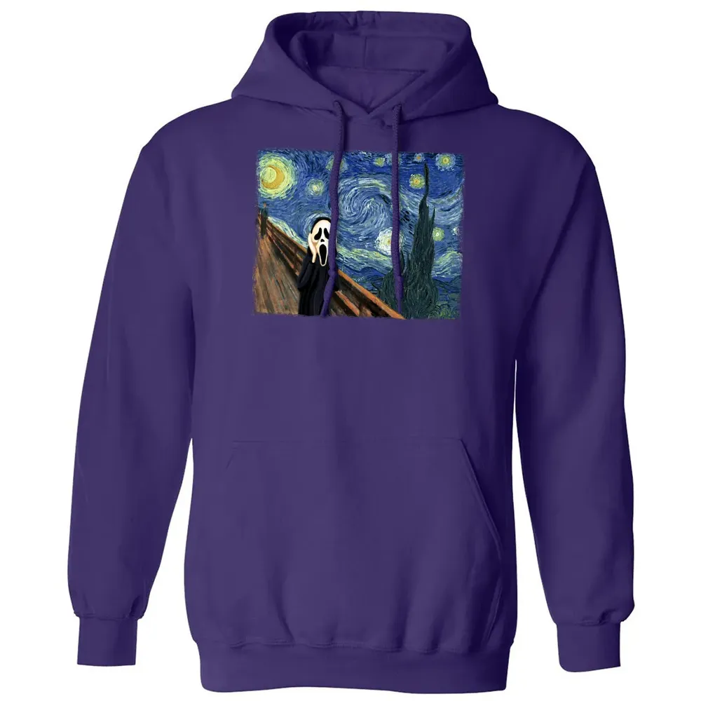 Starry Night Scream Classic Unisex Hoodie - 6