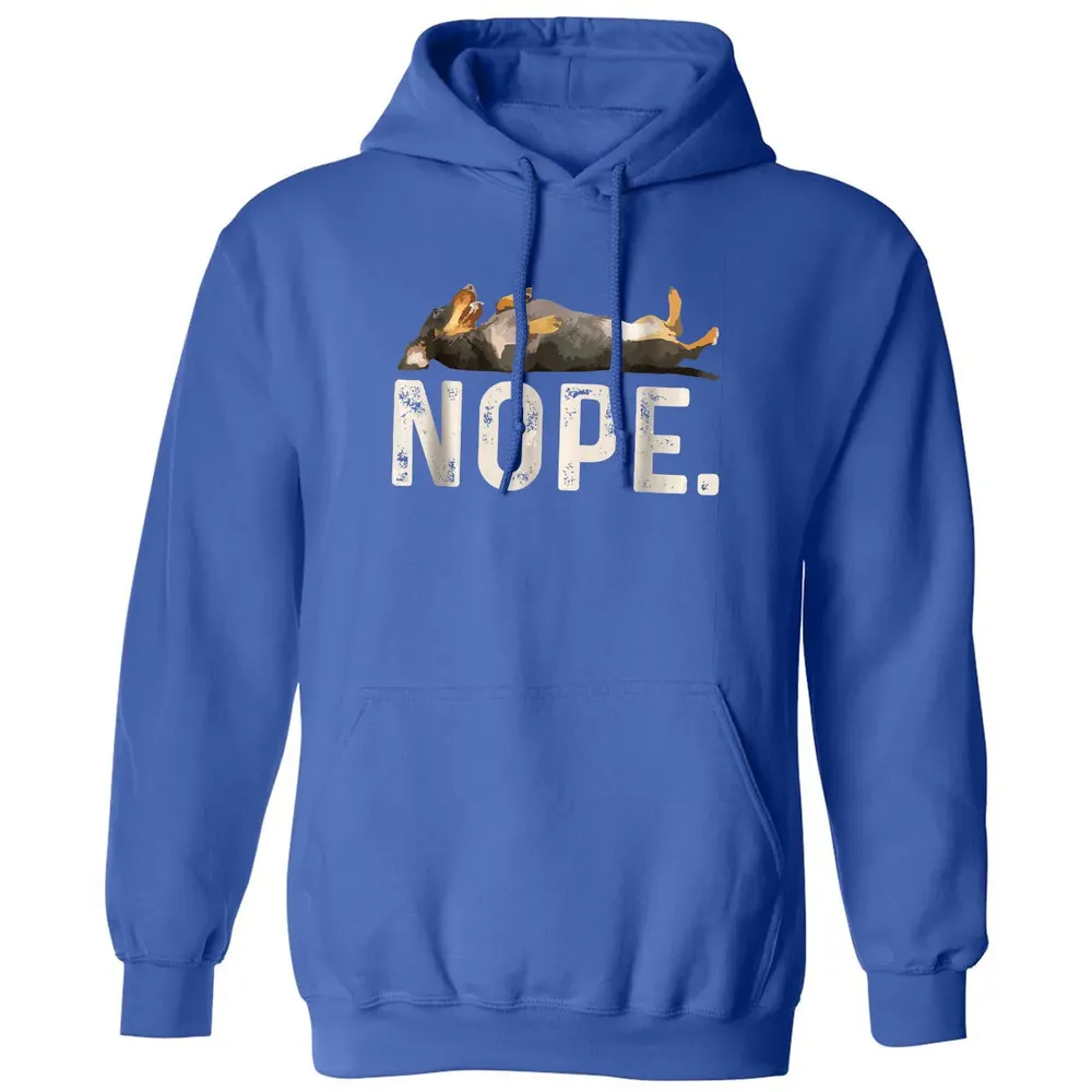 Nope Lazy Dachshund Classic Unisex Hoodie - 9