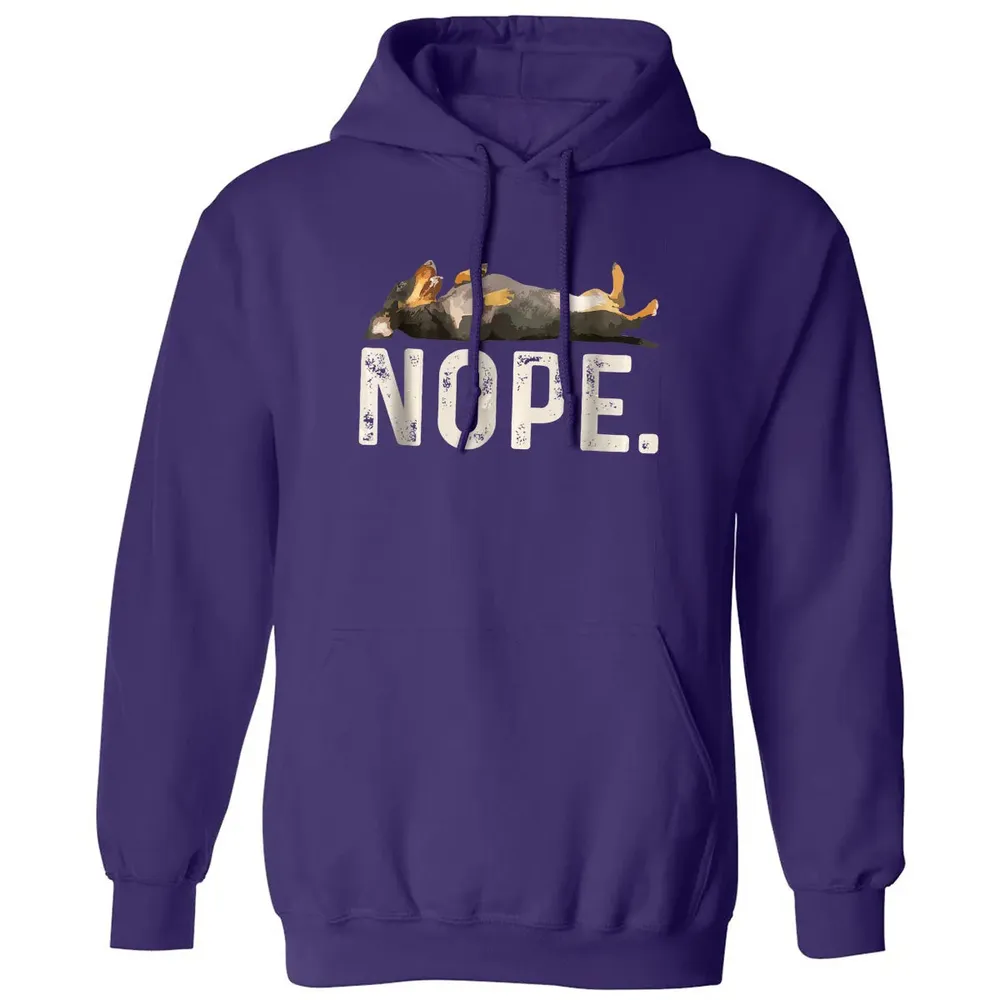 Nope Lazy Dachshund Classic Unisex Hoodie - 6