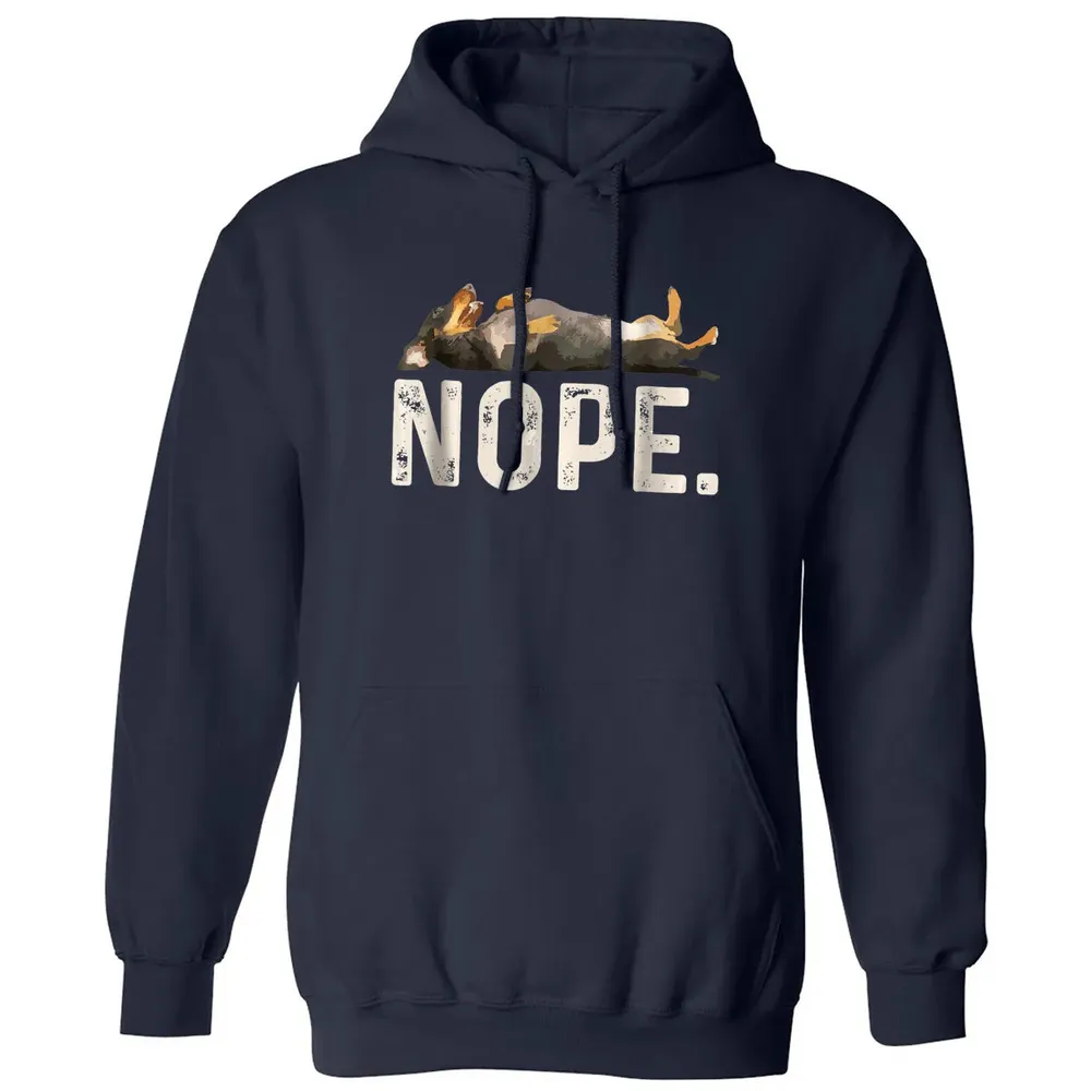 Nope Lazy Dachshund Classic Unisex Hoodie - 2