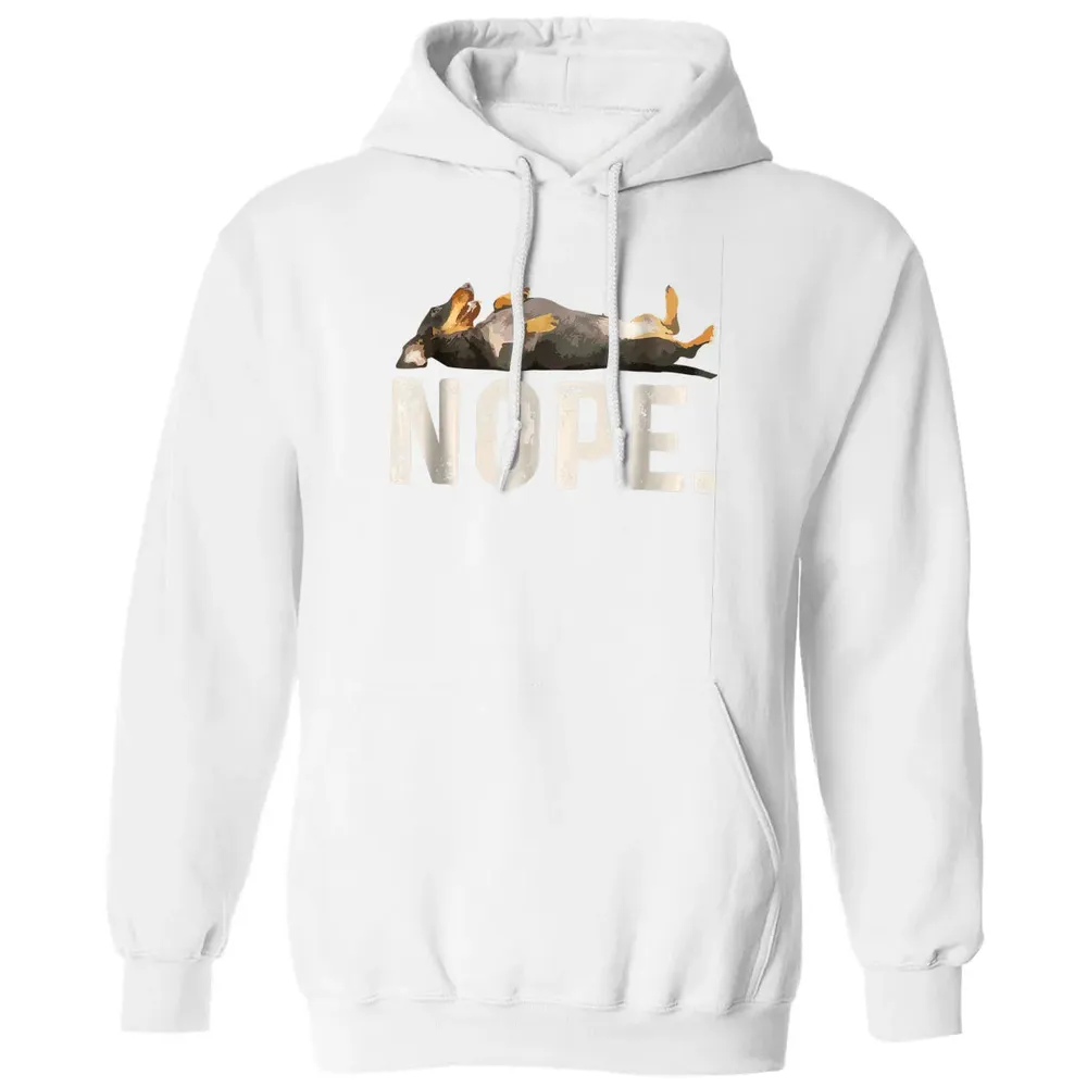 Nope Lazy Dachshund Classic Unisex Hoodie - 11
