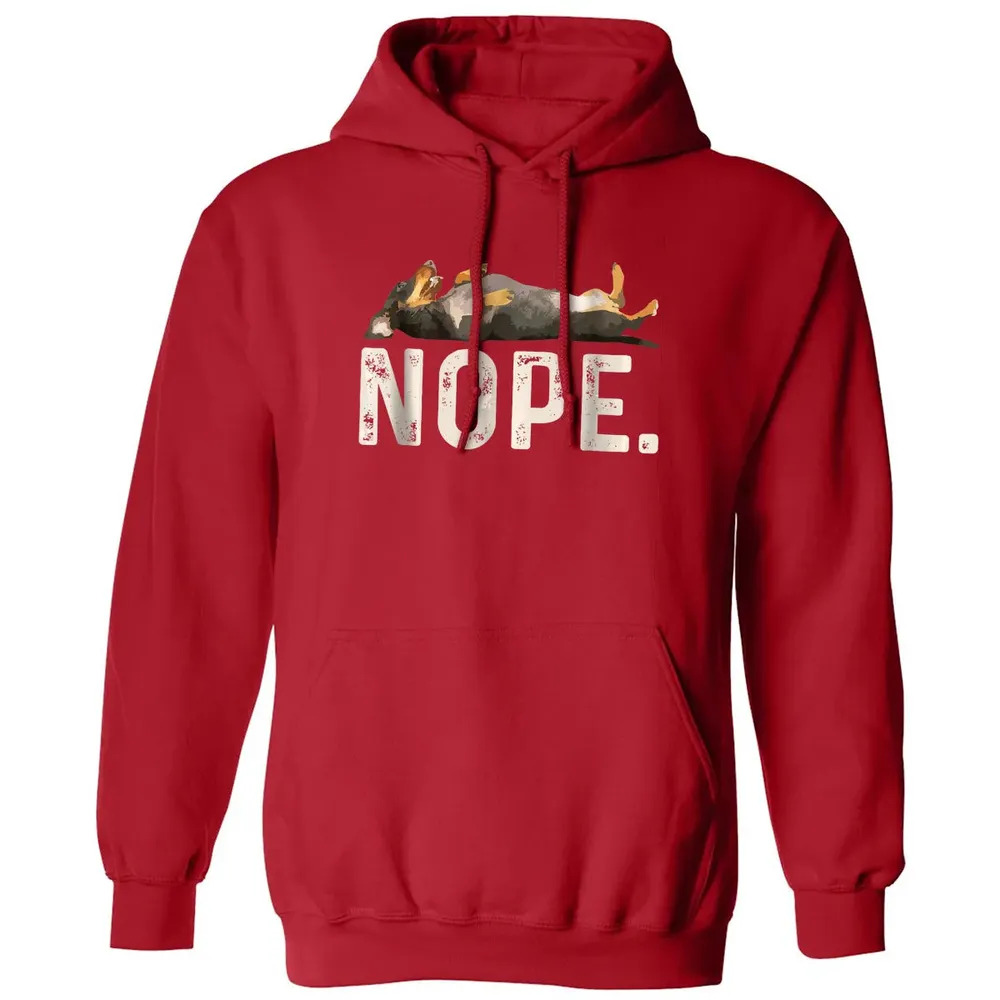 Nope Lazy Dachshund Classic Unisex Hoodie - 5