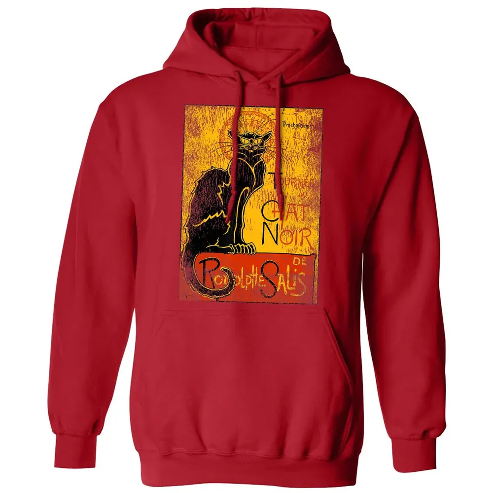Vintage Tournee du Chat Noir Black Cat Gift For Halloween Classic Unisex Hoodie - 5