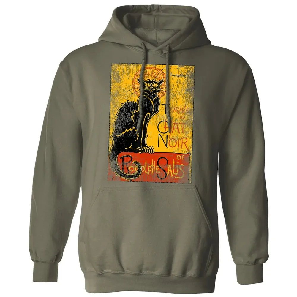 Vintage Tournee du Chat Noir Black Cat Gift For Halloween Classic Unisex Hoodie - 4