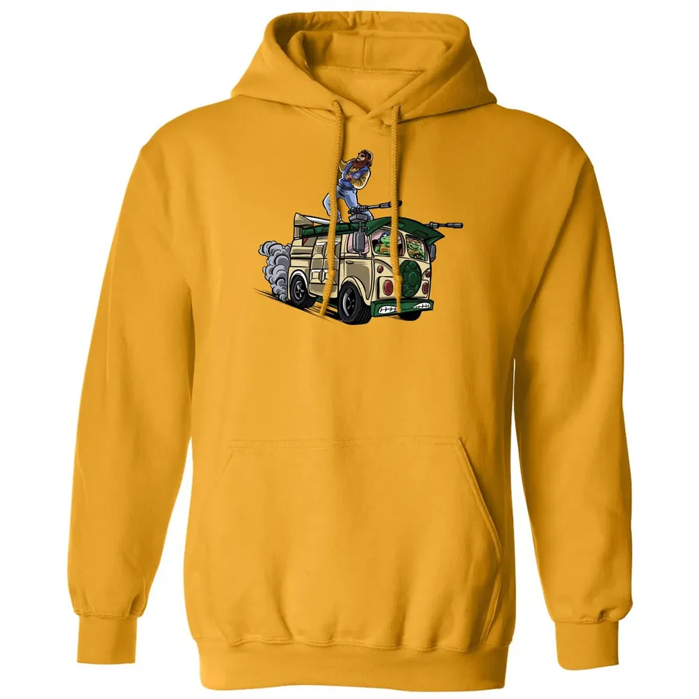 Surfing In The Turtle Van Classic Unisex Hoodie - 12