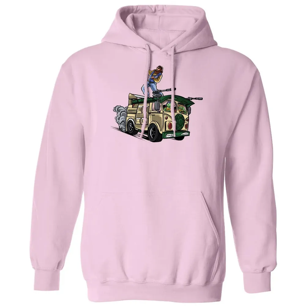 Surfing In The Turtle Van Classic Unisex Hoodie - 3