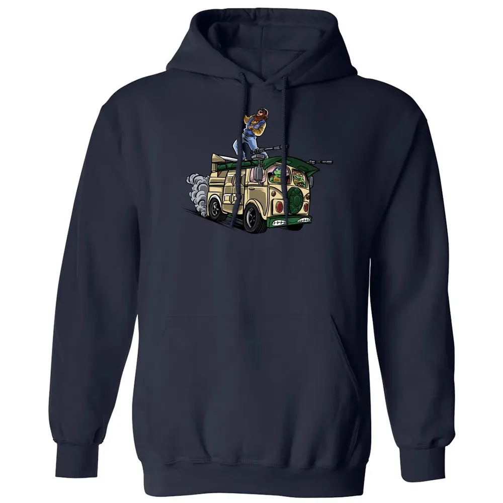 Surfing In The Turtle Van Classic Unisex Hoodie - 2