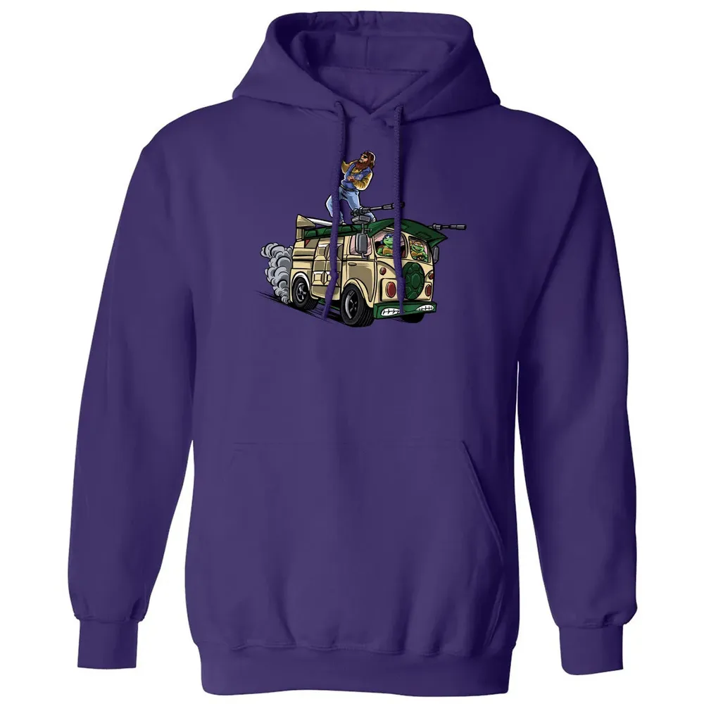 Surfing In The Turtle Van Classic Unisex Hoodie - 6