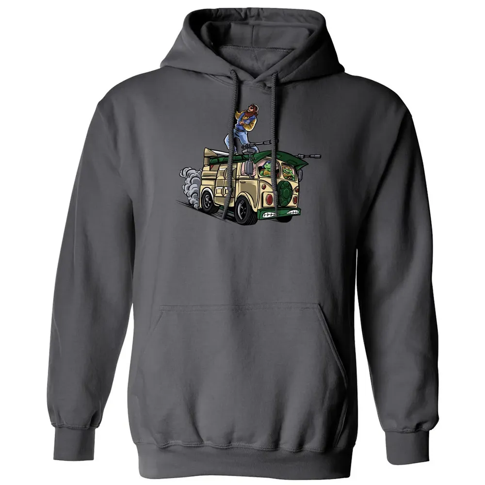 Surfing In The Turtle Van Classic Unisex Hoodie - 7