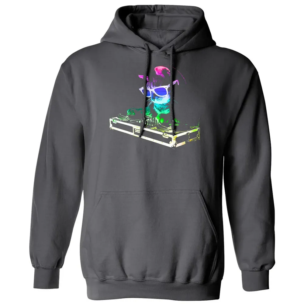 HOUSE CAT (Rainbow DJ Cat Kitty) Classic Unisex Hoodie - 7