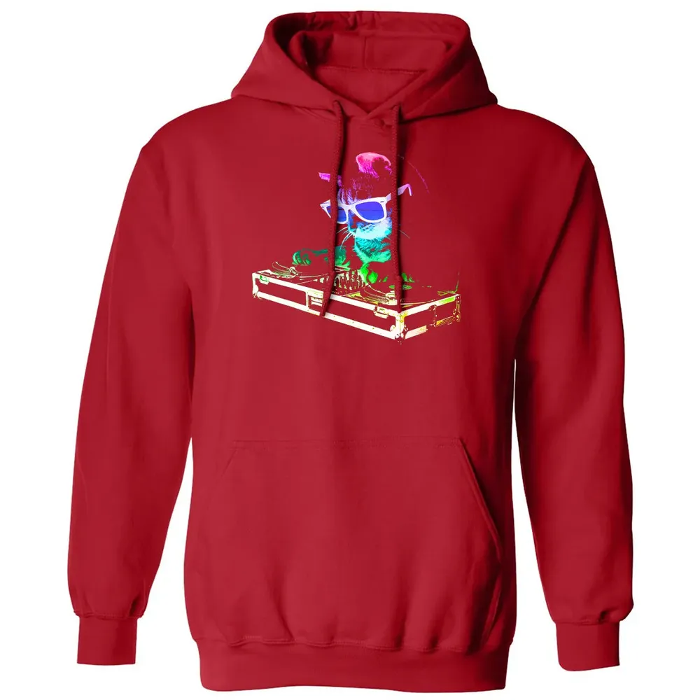 HOUSE CAT (Rainbow DJ Cat Kitty) Classic Unisex Hoodie - 5