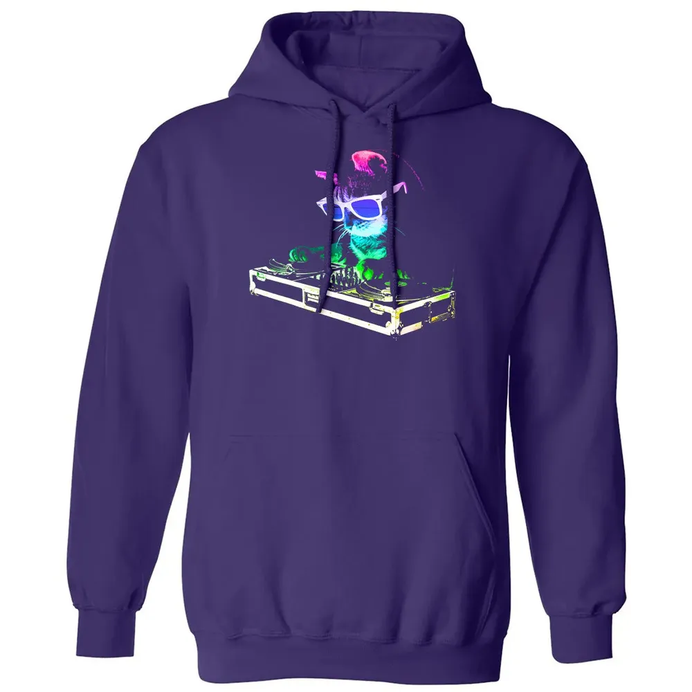 HOUSE CAT (Rainbow DJ Cat Kitty) Classic Unisex Hoodie - 6