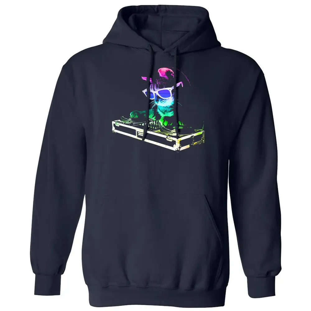 HOUSE CAT (Rainbow DJ Cat Kitty) Classic Unisex Hoodie - 2