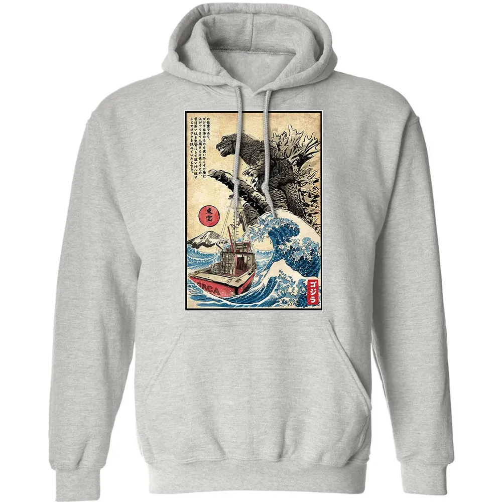 Orca in Japan Woodblock Classic Unisex Hoodie - 8
