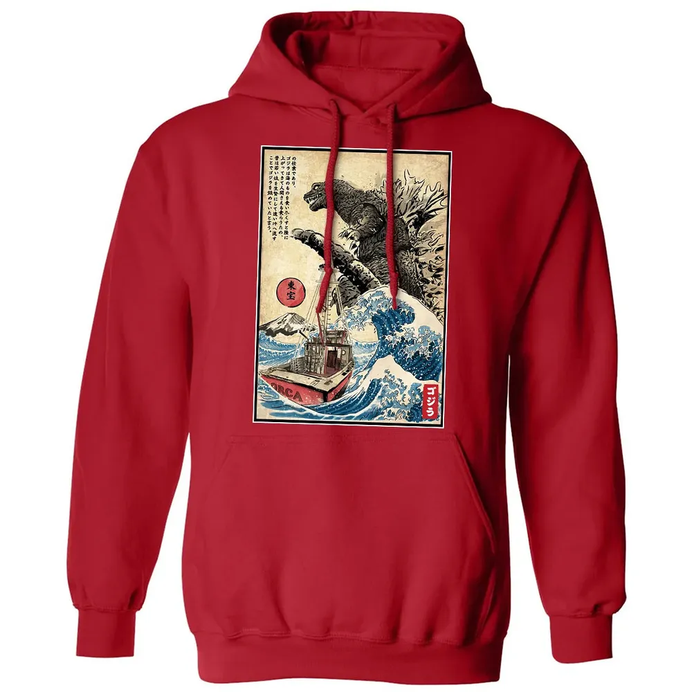 Orca in Japan Woodblock Classic Unisex Hoodie - 5