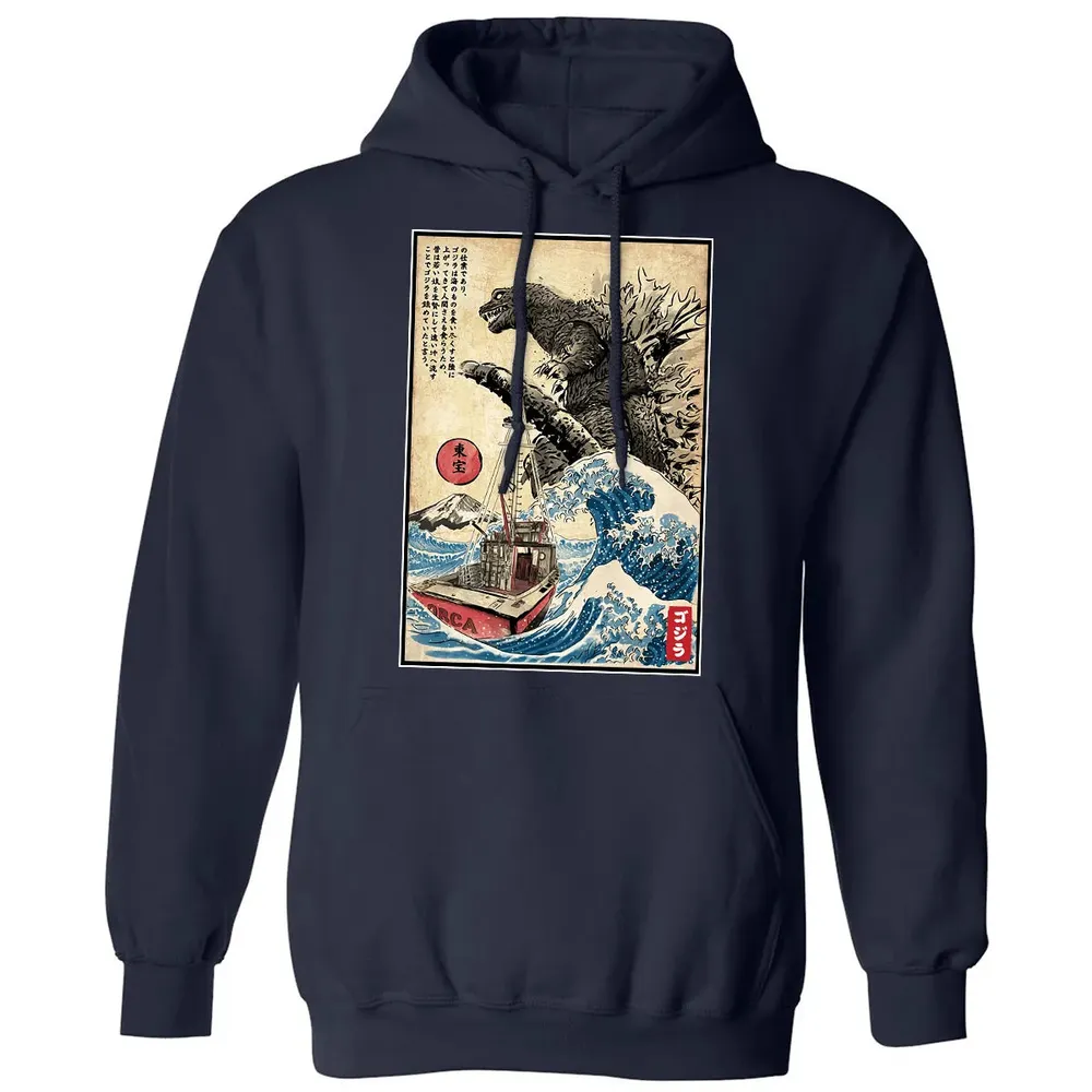 Orca in Japan Woodblock Classic Unisex Hoodie - 2