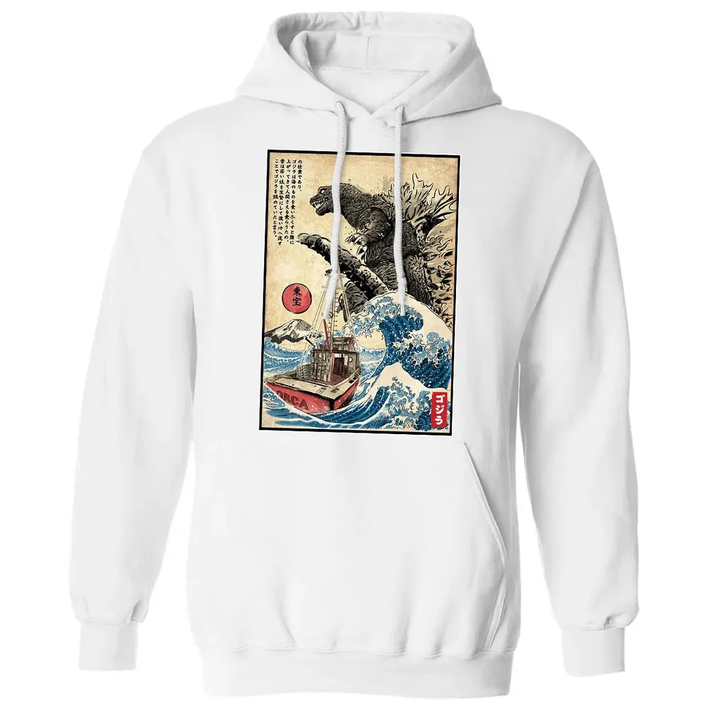 Orca in Japan Woodblock Classic Unisex Hoodie - 11