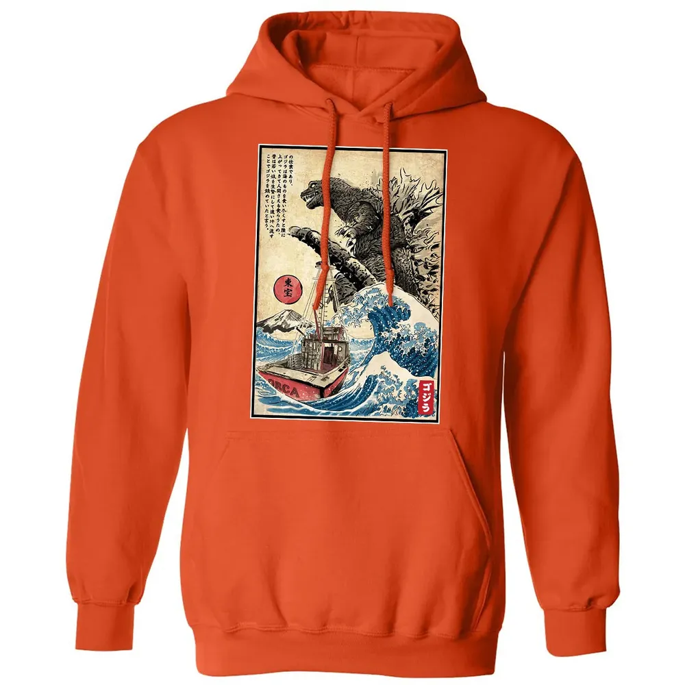 Orca in Japan Woodblock Classic Unisex Hoodie - 10
