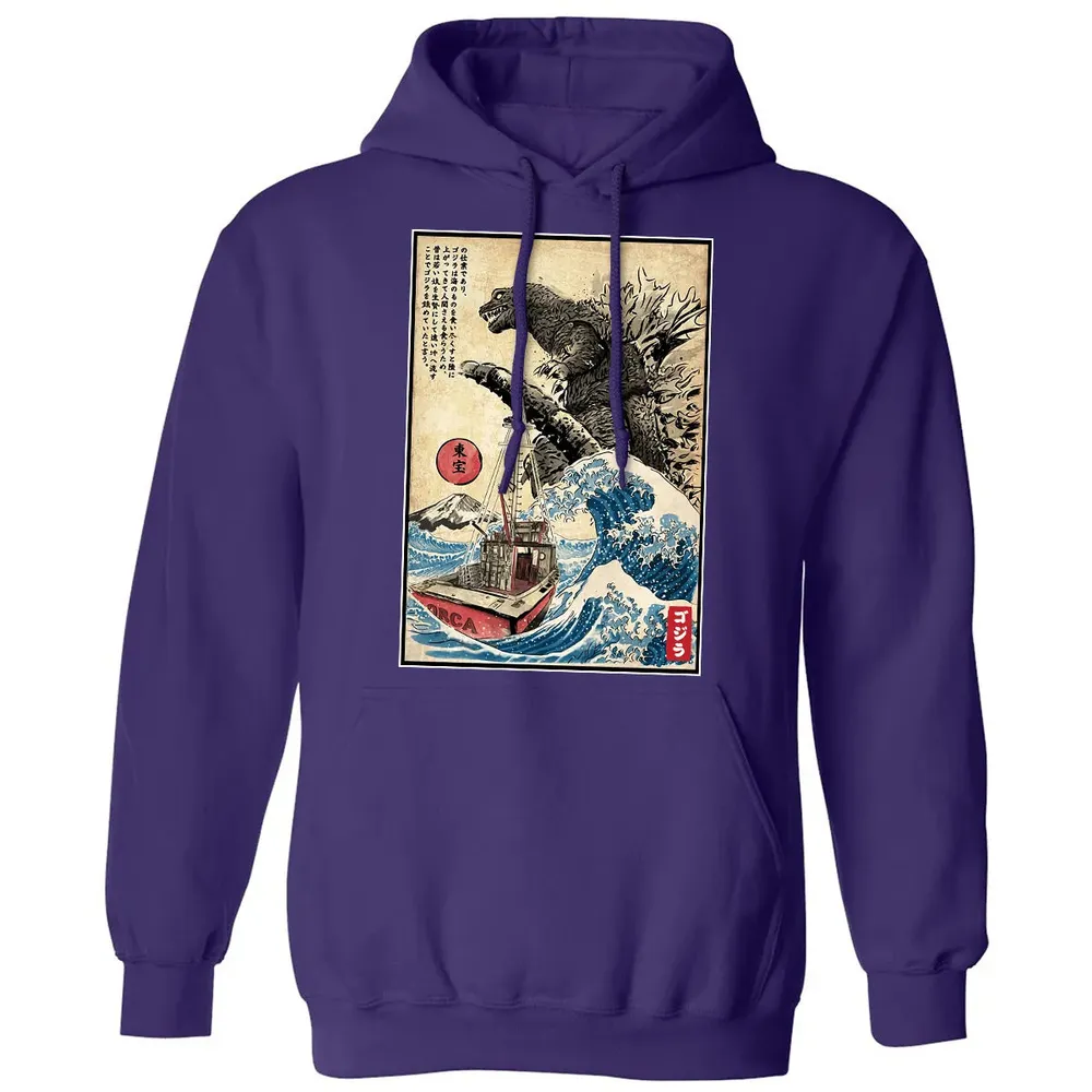 Orca in Japan Woodblock Classic Unisex Hoodie - 6