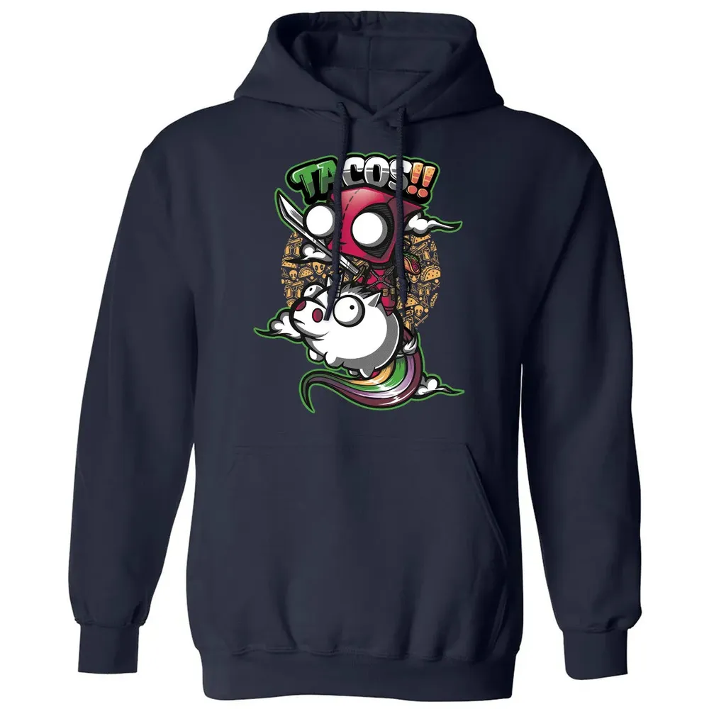Tacos and Unicorn Classic Unisex Hoodie - 2
