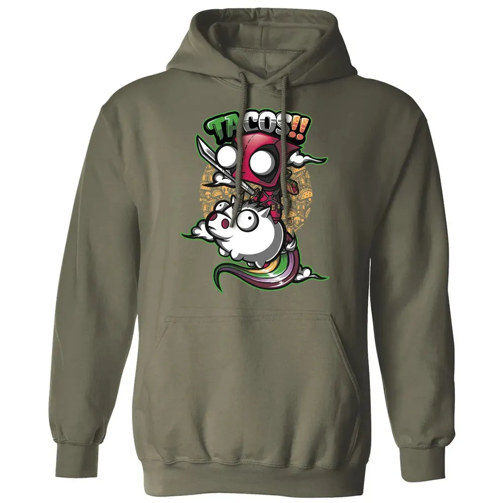 Tacos and Unicorn Classic Unisex Hoodie - 4