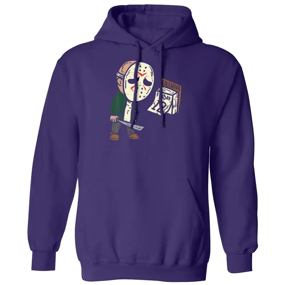 Friday 12th Funny Halloween Horror Movie Humor Classic Unisex Hoodie - 6
