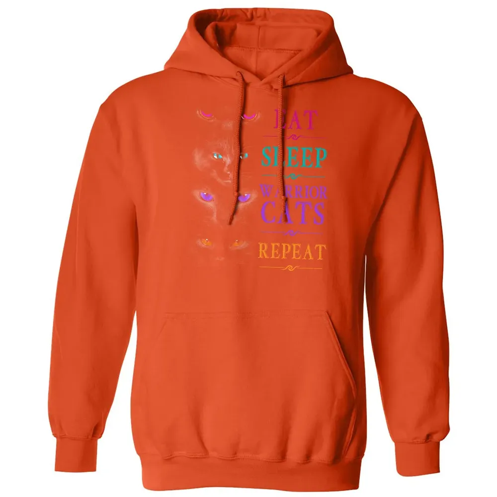 Eat Sleep Warrior Cats Repeat Funny Cat Warrior Hoodie Classic Unisex Hoodie - 10