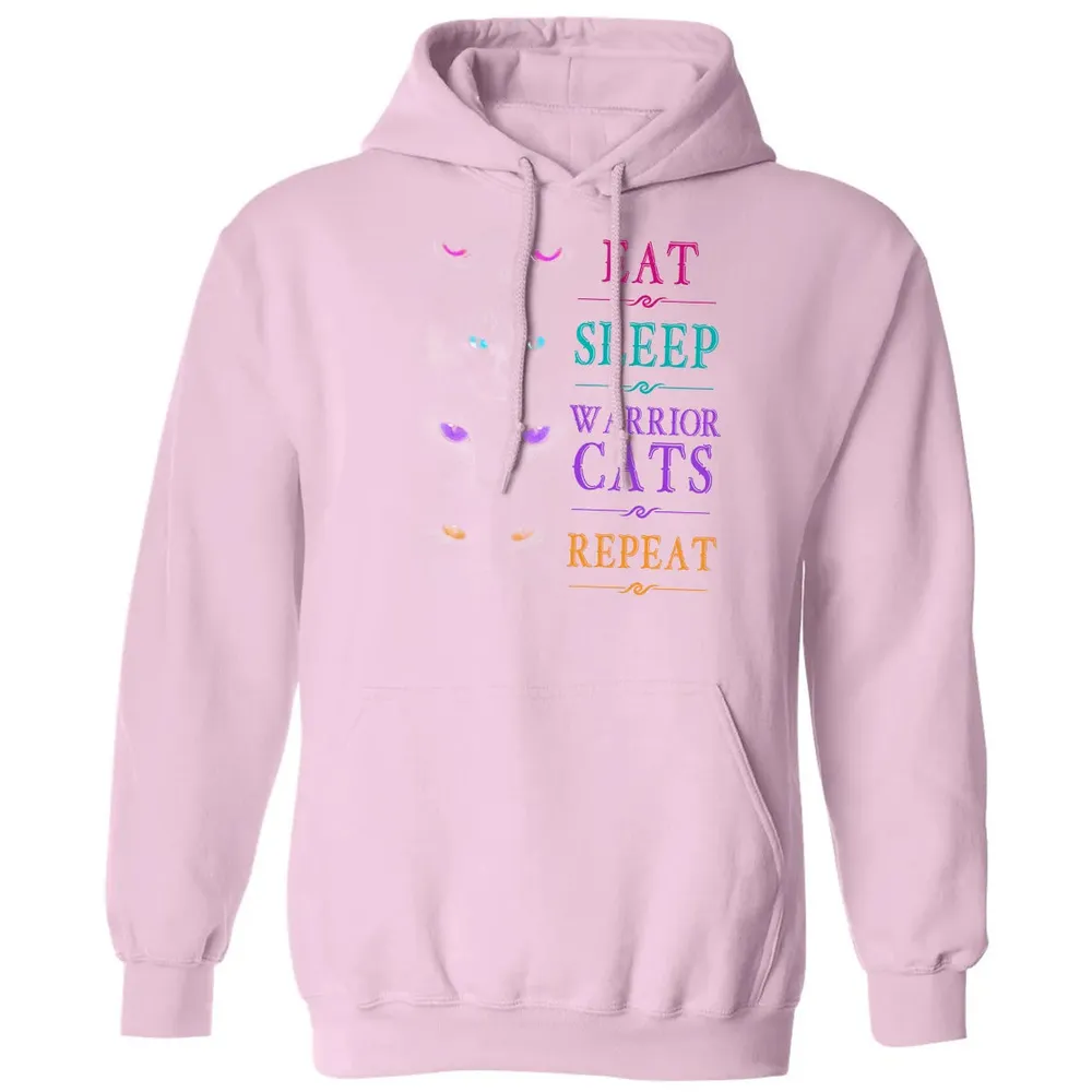 Eat Sleep Warrior Cats Repeat Funny Cat Warrior Hoodie Classic Unisex Hoodie - 3