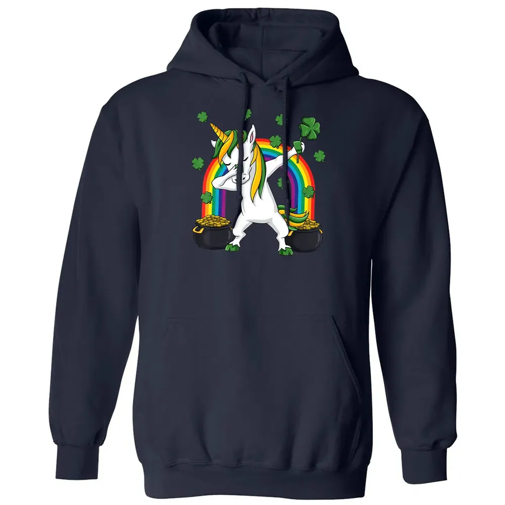 Dabbing Unicorn St Patricks Day Irish Dab Girls Kids Classic Unisex Hoodie - 2