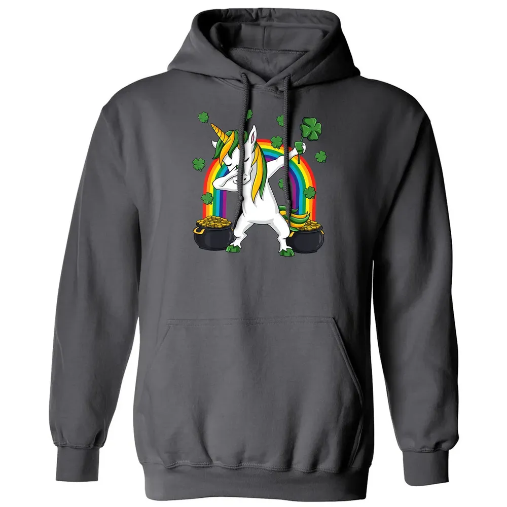 Dabbing Unicorn St Patricks Day Irish Dab Girls Kids Classic Unisex Hoodie - 7